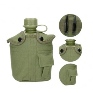 Фляга пластиковая в чехле со стаканом OD, BK, CB, MC, ACU Фляга пластиковая в чехле со стаканом OD, BK, CB, MC, ACU